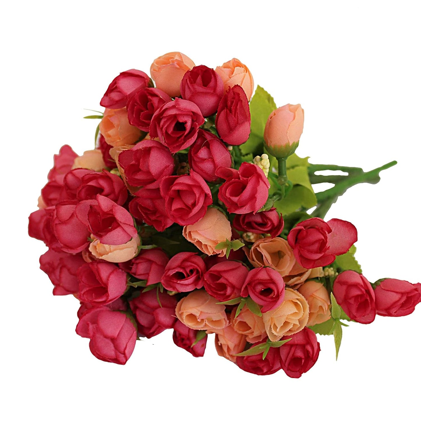 Tassel Roots Set of 2 Mini Faux Peony Flower Bunches (Pink) for Vase