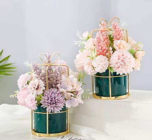 SOLORA 1 Pc Peach Artificial Rose Bunch – Multiflora Fabric Stick for Home Decor, Bouquets, Bedroom, Living Room & Wedding Use