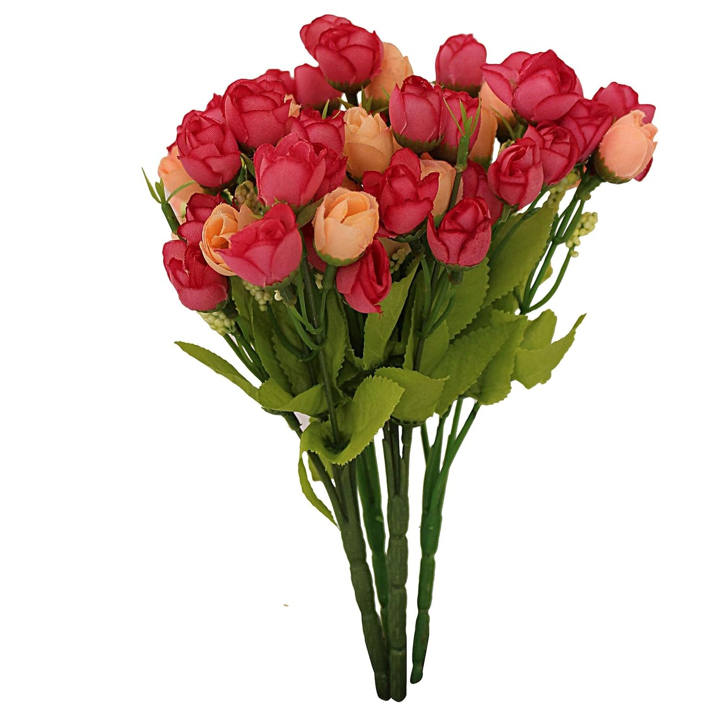 Tassel Roots Set of 2 Mini Faux Peony Flower Bunches (Pink) for Vase