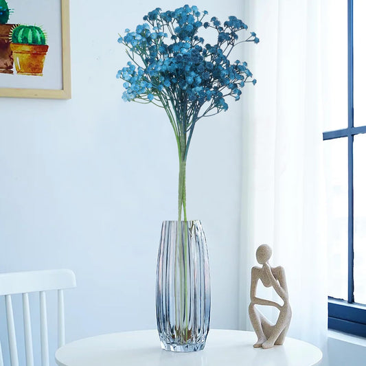 Heirflora 5 Pcs Blue Baby Breath Artificial Silk Flowers for Home, Wedding, Party Decor & DIY Garden Arrangements