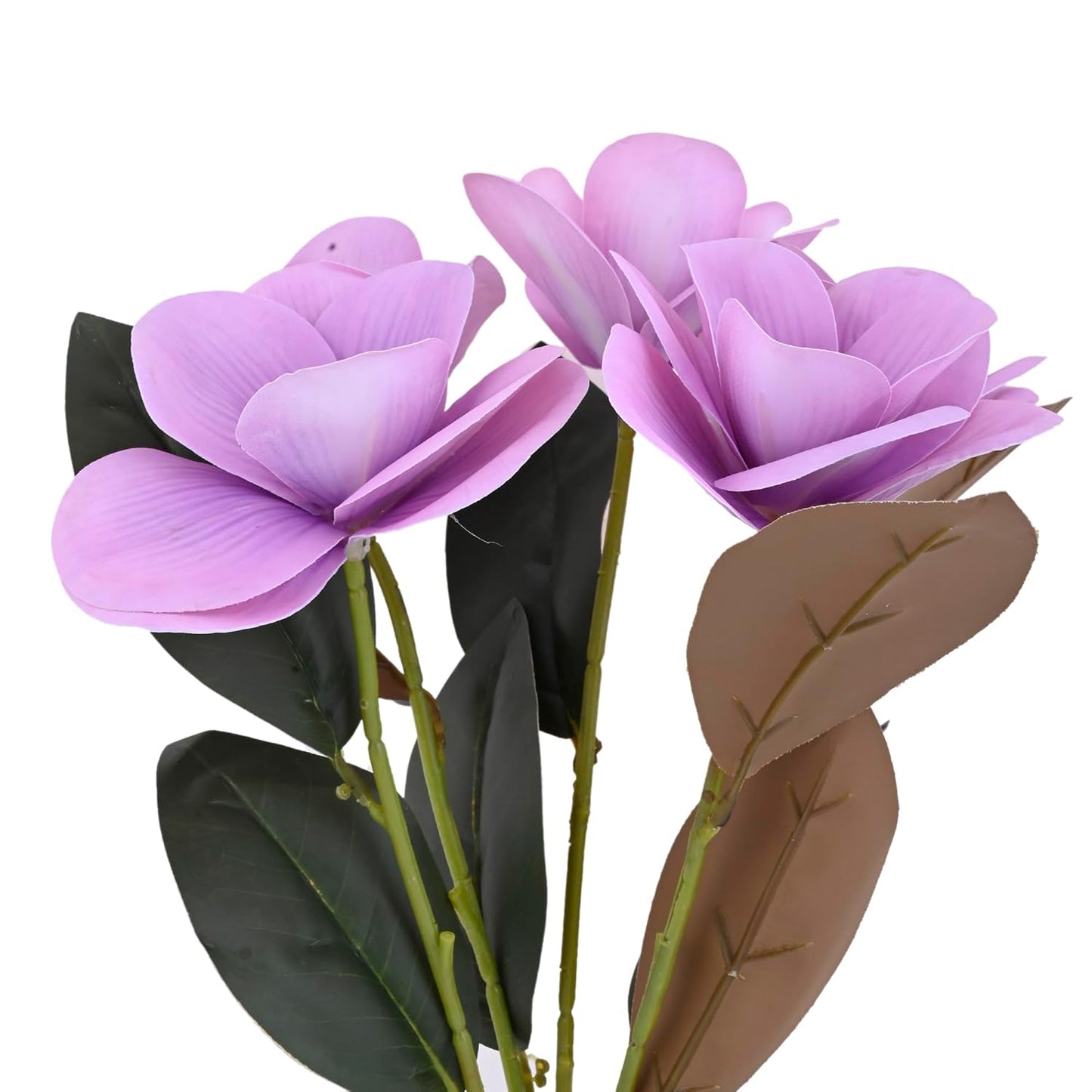 Crestvibe Pink Orchid Faux Flower Set for Home Decor – Tabletop Wedding, Party, Bedroom & Living Room Decoration